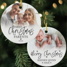Erstes Weihnachten als Eltern Baby-Foto