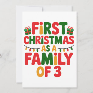 Erstes Weihnachten als Familie von 3 lustigen Über Karte
