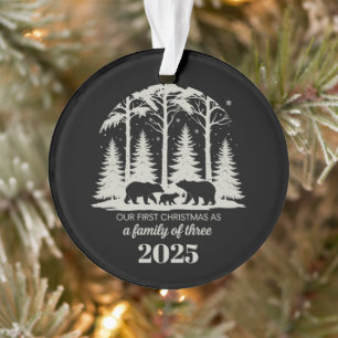 Erstes Weihnachten als Familie zu Dritt 2025 Benut Ornament