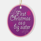 Erstes Weihnachten als große Schwester Keramikornament (Links)