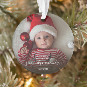 Erstes Weihnachten als Großeltern Weihnachtsfamili Ornament