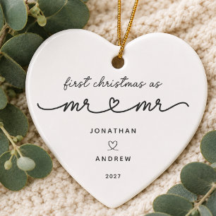 Erstes Weihnachten als Herr & Herr Ornament
