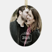 Erstes Weihnachten als Herr u. Frau Keepsake Keramik Ornament (Rechts)