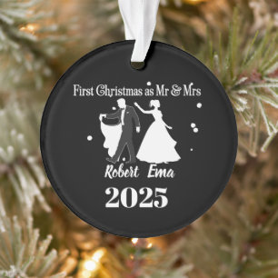 Erstes Weihnachten als Herr und Frau 2025 Personal Ornament