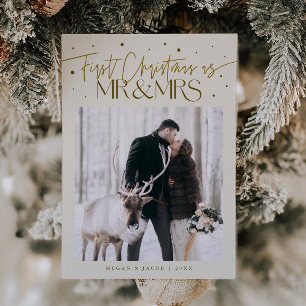 Erstes Weihnachten als Herr und Frau Hochzeitsfoto