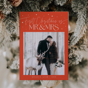 Erstes Weihnachten als Herr und Frau Hochzeitsfoto