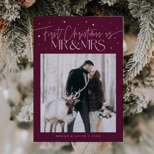 Erstes Weihnachten als Herr und Frau Hochzeitsfoto