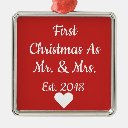 Erstes Weihnachten als Herr und Frau Ornament (Vorne)
