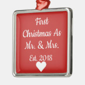 Erstes Weihnachten als Herr und Frau Ornament (Links)