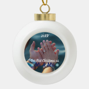 Erstes Weihnachten als Herr und Frau Ornament