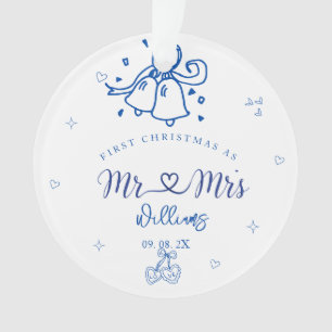 Erstes Weihnachten als Herr und Frau personalisier Ornament