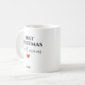 Erstes Weihnachten als Katzenmutter Personalisiert Kaffeetasse (Vorderseite Links)