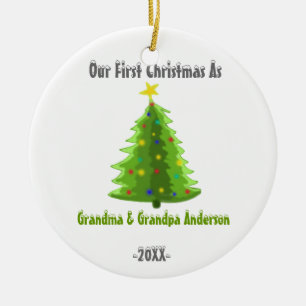 Erstes Weihnachten als Keramik Ornament