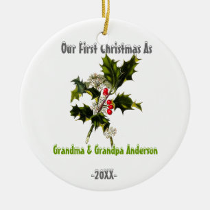 Erstes Weihnachten als Keramikornament
