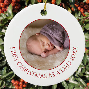 Erstes Weihnachten als Mama Baby Foto Keramik Ornament
