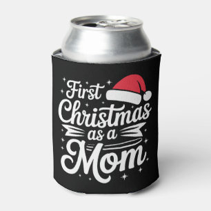 Erstes Weihnachten als Mama Santa Hut Schneeflocke Dosenkühler