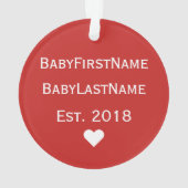 Erstes Weihnachten als Mama-u. Vater-Verzierung Ornament (Rückseite)