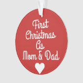 Erstes Weihnachten als Mama-u. Vater-Verzierung Ornament (Vorderseite)