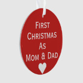 Erstes Weihnachten als Mama-u. Vater-Verzierung Ornament (Vorderseite)