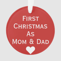 Erstes Weihnachten als Mama-u. Vater-Verzierung
