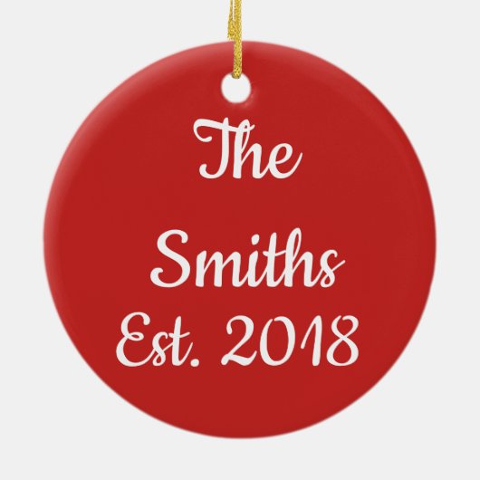 Erstes Weihnachten als Mama-und Vater-Verzierung Keramik Ornament (Hinten)