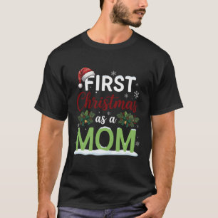 Erstes Weihnachten als Mama Weihnachtsmann Hut Ste T-Shirt