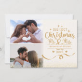 Erstes Weihnachten als Mr & Mrs mit Goldglitter 2  (Vorderseite)