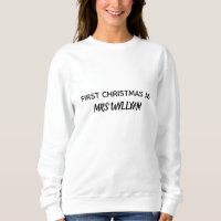 erstes Weihnachten als Mrs personalisiertes Shirt