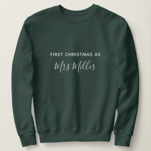Erstes Weihnachten als Mrs. Personalisiertes Sweat Sweatshirt