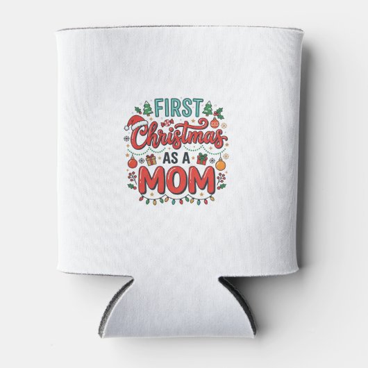 Erstes Weihnachten als Mutter-Feiertagsdesign Dosenkühler (Vorderseite)