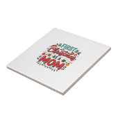 Erstes Weihnachten als Mutter Feiertagsdesign Fliese (Seite)