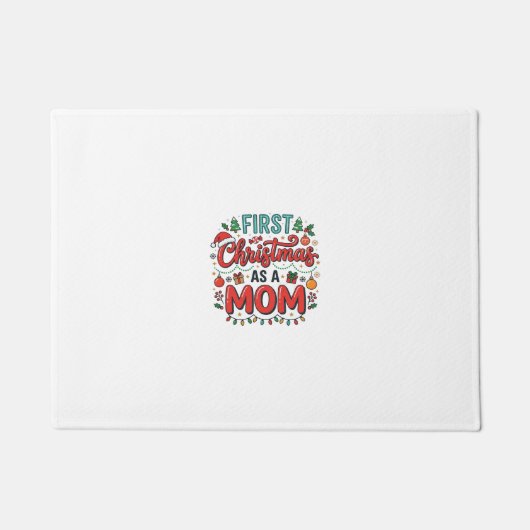 Erstes Weihnachten als Mutter-Feiertagsdesign Fußmatte (Vorderseite)