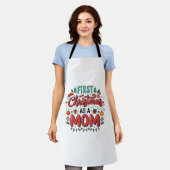 Erstes Weihnachten als Mutter-Feiertagsdesign Schürze (Getragen)