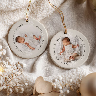 Erstes Weihnachten als Nanny 2 Foto Personalized Keramik Ornament