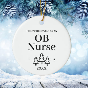 Erstes Weihnachten als OB-Krankenschwester Neuer J Keramik Ornament