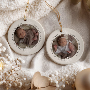 Erstes Weihnachten als Oma 2 Foto Personalized Keramik Ornament