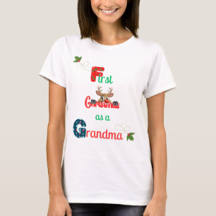 Erstes Weihnachten als Oma Damen Festlich T-Shirt