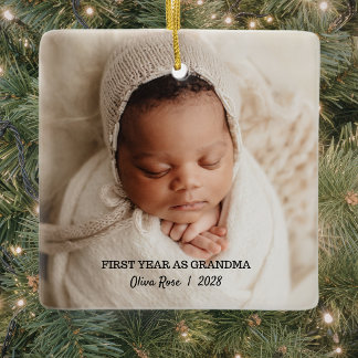 Erstes Weihnachten als Oma Keramikornament