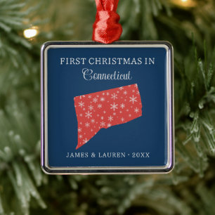 Erstes Weihnachten als Paar in Connecticut, USA-Bu Ornament Aus Metall