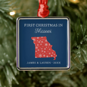 Erstes Weihnachten als Paar in Missouri USA Bundes Ornament Aus Metall