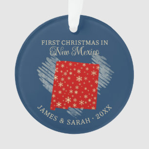 Erstes Weihnachten als Paar in New Mexico State Bl Ornament