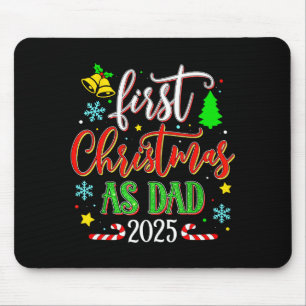 Erstes Weihnachten als Papa 2025 Festliche Feierta Mousepad