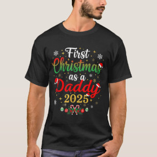 Erstes Weihnachten als Papa 2025 Neuer Vater Xmas T-Shirt