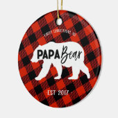 Erstes Weihnachten als Papa-Bärn-Verzierung Keramikornament (Links)