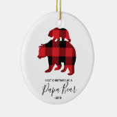 Erstes Weihnachten als Papa-Bärnverzierung Keramik Ornament (Rechts)