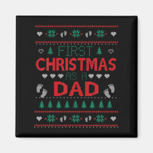 Erstes Weihnachten als Papa Lustiges passendes Wei Magnet