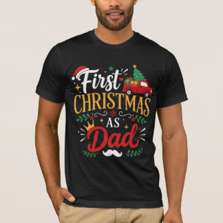 Erstes Weihnachten als Papa Vintage T-Shirt Neuer