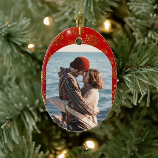 Erstes Weihnachten als Pärchen Keramik Ornament (Baum)