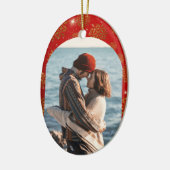 Erstes Weihnachten als Pärchen Keramik Ornament (Links)