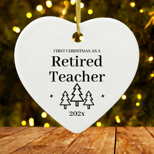 Erstes Weihnachten als pensionierter Lehrer Ruhest Keramik Ornament